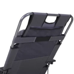 Outsunny 2-in-1 Folding Patio Lounge Chair W/ Pillow, Outdoor Portable Sun Lounger Reclining To 120°/180°, Oxford Fabric -Garden & Outdoors GUEST 0139a3e7 5c88 41cb b57f 083d83334be1
