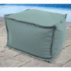 20" X 20" X 15" Outdoor Bean Filled Pouf/Ottoman In Sunbrella Cast Mist - Jordan Manufacturing -Garden & Outdoors GUEST 01bb157f 5f0e 4c04 9687 ba0f52995b9a