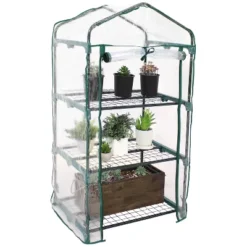 Sunnydaze Decor Sunnydaze Outdoor Portable Growing Rack 3-Tier Greenhouse With Roll-Up Door - 3 Shelves - Clear 17 Sunnydaze Decor Sunnydaze Outdoor Portable Growing Rack 3-Tier Greenhouse With Roll-Up Door - 3 Shelves - Clear -Garden & Outdoors GUEST 03513ed3 83aa 49c8 871f fa9bb477c313
