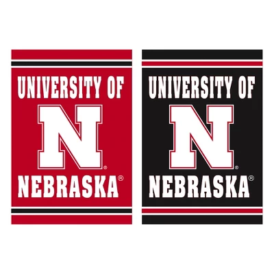 Evergreen Embossed Suede Flag, House Size, University Of Nebraska 3 Evergreen Embossed Suede Flag, House Size, University Of Nebraska