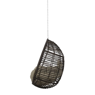 Morris Indoor/Outdoor Wicker Hanging Chair With 8' Chain - Christopher Knight Home 5 Morris Indoor/Outdoor Wicker Hanging Chair With 8' Chain - Christopher Knight Home - Image 3