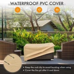 Costway 8PCS Patio Rattan Furniture Set Fire Pit Table Tank Holder Cover Deck Off White/Black/Navy/Red/Turquoise 20 Costway 8PCS Patio Rattan Furniture Set Fire Pit Table Tank Holder Cover Deck Off White/Black/Navy/Red/Turquoise -Garden & Outdoors GUEST 055ea75f 387d 40da 8c8e 3432f0afde3f