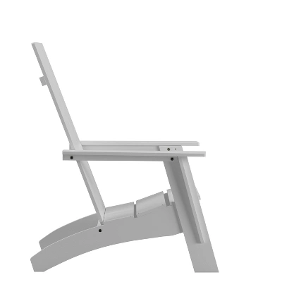 Emma And Oliver Harmon Set Of 4 Harmon Modern All-Weather White Poly Resin Adirondack Rocking Chairs With A Wood Burning Fire Pit For Outdoor Use 13 Emma And Oliver Harmon Set Of 4 Harmon Modern All-Weather White Poly Resin Adirondack Rocking Chairs With A Wood Burning Fire Pit For Outdoor Use - Image 11