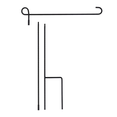 Evergreen Flag Elegant Sturdy Black Metal 3 Piece Garden Flag Stand - 15" Long X 42" High 6 Evergreen Flag Elegant Sturdy Black Metal 3 Piece Garden Flag Stand - 15" Long X 42" High - Image 4