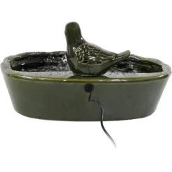 Sunnydaze Decor Sunnydaze Outdoor Solar Powered Glazed Ceramic Dove Water Fountain With Submersible Pump And Filter - 7" - Green -Garden & Outdoors GUEST 075fca8b 0b76 49ed aa69 7223a5f8ffc3