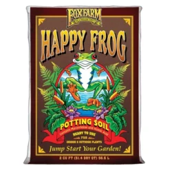 FoxFarm FX14047 Happy Frog PH Adjusted Garden Potting Soil Bag, 2 Cu Ft (3 Pack)