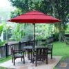 Outsunny 9FT 3 Tiers Patio Umbrella Outdoor Market Umbrella With Crank, Push Button Tilt For Deck, Backyard And Lawn 2 Outsunny 9FT 3 Tiers Patio Umbrella Outdoor Market Umbrella With Crank, Push Button Tilt For Deck, Backyard And Lawn -Garden & Outdoors GUEST 09e2be45 19ad 444b 8a24 741381879865