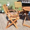 Sunnydaze Decor Sunnydaze Meranti Wood With Teak Oil Finish Wooden Folding Patio Lawn Slatted Arm Chairs Set - Brown - 2pk -Garden & Outdoors GUEST 0a29b954 172a 4236 924e c91a6f561240