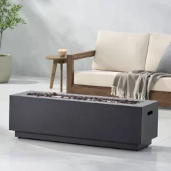 Wellington Outdoor 50000 BTU Rectangular Fire Pit Dark Gray - Christopher Knight Home 12 Wellington Outdoor 50000 BTU Rectangular Fire Pit Dark Gray - Christopher Knight Home -Garden & Outdoors GUEST 0a9e2813 c7ea 4de5 969e 780d0a40861c