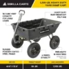 Gorilla Carts 1500 Pound Capacity Super Heavy Duty Poly Yard Garden Steel Dump Utility Wheelbarrow Wagon Cart With 2 In 1 Towing ATV Handle, Black -Garden & Outdoors GUEST 0d7243b1 707c 415d acd4 ba5c1120dcf4
