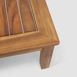 Santa Ana 4pc Acacia Wood Chat Set Teak/Dark Teal - Christopher Knight Home -Garden & Outdoors GUEST 0dfadd2e d1f5 4734 8775 7889746d4814