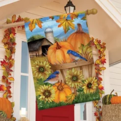 Pumpkins And Bluebirds Fall House Flag Sunflwoers Autumn 28" X 40" Briarwood Lane 5 Pumpkins And Bluebirds Fall House Flag Sunflwoers Autumn 28" X 40" Briarwood Lane -Garden & Outdoors GUEST 0e7fc850 4182 4066 9952 7f4e5cbad701