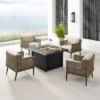 Southwick 5pc Outdoor Wicker Conversation Set With 4 Arm Chairs & Dante Fire Table - Cream/Light Brown - Crosley 1 Southwick 5pc Outdoor Wicker Conversation Set With 4 Arm Chairs & Dante Fire Table - Cream/Light Brown - Crosley -Garden & Outdoors GUEST 0ec05a36 40d8 4b50 918b a9df770055be