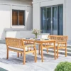 Kapalua 3pc Honey Nautical Wooden Patio Dining Set With 2 Benches - Vifah 2 Kapalua 3pc Honey Nautical Wooden Patio Dining Set With 2 Benches - Vifah -Garden & Outdoors GUEST 0f108f2d eef7 49d2 9db0 1355ee6b0566
