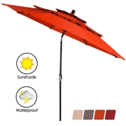 Tangkula Outdoor Auto-tilt Patio Market Umbrella W/ Double Vented 25 Tangkula Outdoor Auto-tilt Patio Market Umbrella W/ Double Vented -Garden & Outdoors GUEST 0f9546b3 a8b2 49dd 9e77 2233ee090edf