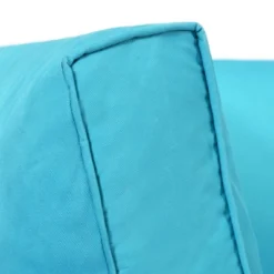 5pc Wicker Patio Seating Set With Cushions - Gray/Blue - GODEER -Garden & Outdoors GUEST 0feb523a a942 45f9 87e5 7b59f3e255fa