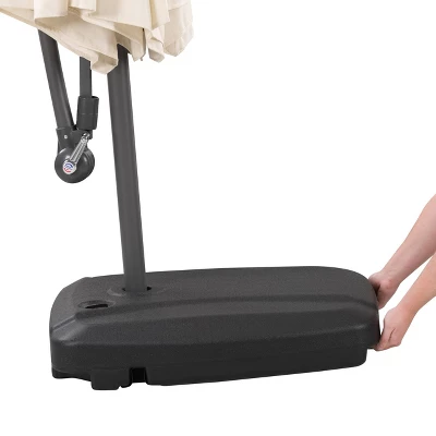 136.8lbs Rectangular Patio Umbrella Base With Wheels Gray - CorLiving 4 136.8lbs Rectangular Patio Umbrella Base With Wheels Gray - CorLiving - Image 2