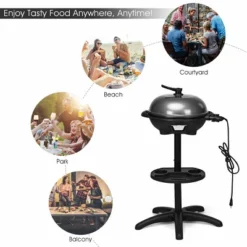 Costway Electric BBQ Grill 1350W Non-stick 4 Temperature Setting Outdoor Garden Camping -Garden & Outdoors GUEST 11ebac14 d0e4 49ce a450 4f8e1949c9ac