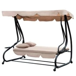 Outsunny 3 Seat Outdoor Free Standing Swing Bench Porch Swing With Stand, Comfortable Cushioned Fabric & Included Canopy 13 Outsunny 3 Seat Outdoor Free Standing Swing Bench Porch Swing With Stand, Comfortable Cushioned Fabric & Included Canopy -Garden & Outdoors GUEST 11f6083d a9ad 4df7 9b9e 80c5735e3191