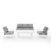 Kaplan 4pc Outdoor Sofa Set - Gray - Crosley -Garden & Outdoors GUEST 12f5fdab 59d1 4fd2 b8b9 05bd950d5241