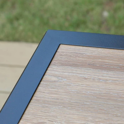 7pc Patio Set With Steel Table With 1.57" Umbrella Hole & Padded Sling C-Spring Arm Chairs - Captiva Designs 6 7pc Patio Set With Steel Table With 1.57" Umbrella Hole & Padded Sling C-Spring Arm Chairs - Captiva Designs - Image 4