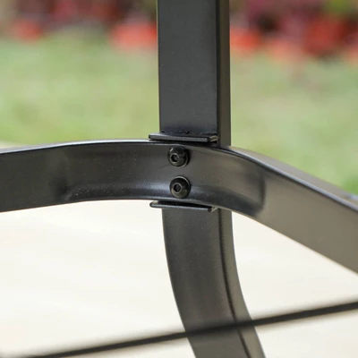 5pc Patio Set With Square Table & Steel 360 Swivel Sling Arm Chairs - Captiva Designs 7 5pc Patio Set With Square Table & Steel 360 Swivel Sling Arm Chairs - Captiva Designs - Image 5