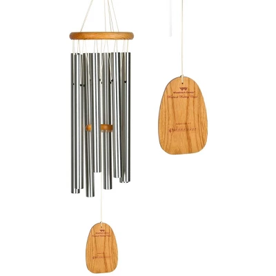 Woodstock Wind Chimes Signature Collection, Woodstock Wedding Chime, 34'' Silver Wind Chime IDO 4 Woodstock Wind Chimes Signature Collection, Woodstock Wedding Chime, 34'' Silver Wind Chime IDO - Image 2