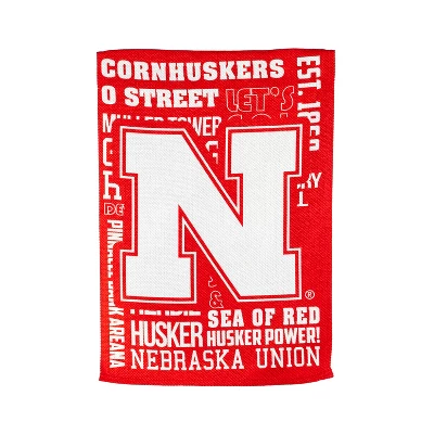 Evergreen Embossed Suede Flag, House Size, University Of Nebraska 5 Evergreen Embossed Suede Flag, House Size, University Of Nebraska - Image 3