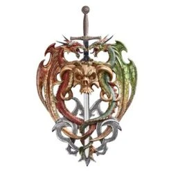 Design Toscano Hell-Bent Dragon Protectors Of The Sword Wall Sculpture