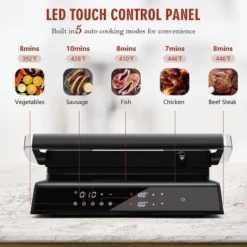 Costway Electric Panini Press Grill 1200W Sandwich Maker With Independent Temperature Control & Removable Drip Tray -Garden & Outdoors GUEST 19618fd5 032a 4174 a65f e763197c7376