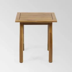 Yadira 3pc Acacia Wood Chat Set - Teak/Dark Teal - Christopher Knight Home -Garden & Outdoors GUEST 199aff88 8910 4dac be9e 2f2025def5c6