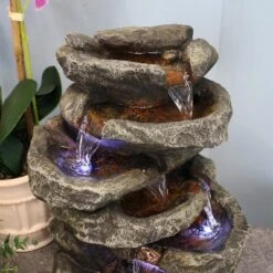Sunnydaze Decor Sunnydaze Indoor Home Office Relaxing 6-Tiered Stone Falls Tabletop Water Fountain With LED Lights - 15" 16 Sunnydaze Decor Sunnydaze Indoor Home Office Relaxing 6-Tiered Stone Falls Tabletop Water Fountain With LED Lights - 15" -Garden & Outdoors GUEST 1c5df818 19cc 43ea af55 736b935eac61
