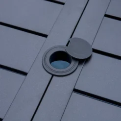 7pc Outdoor Dining Set With Chairs With Seat & Back Cushions & Metal Table With Umbrella Hole -Garden & Outdoors GUEST 1cf75668 10a4 4ea7 bc21 dba709f437d0