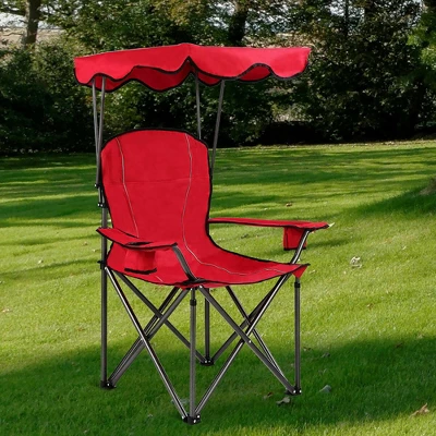 Costway Portable Folding Beach Canopy Chair W/ Cup Holders Bag Camping Hiking Outdoor 12 Costway Portable Folding Beach Canopy Chair W/ Cup Holders Bag Camping Hiking Outdoor - Image 10