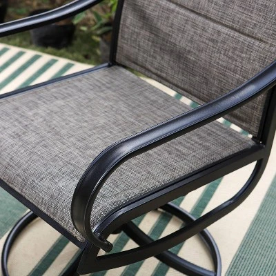 5pc Patio Set With Square Table & Steel 360 Swivel Sling Arm Chairs - Captiva Designs 14 5pc Patio Set With Square Table & Steel 360 Swivel Sling Arm Chairs - Captiva Designs - Image 12