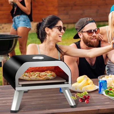 Costway Outdoor Gas Pizza Oven Portable Propane Pizza Stove With Oven Cover Pizza Stone 5 Costway Outdoor Gas Pizza Oven Portable Propane Pizza Stove With Oven Cover Pizza Stone - Image 3