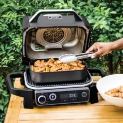 Ninja Woodfire Outdoor Grill & Smoker, 7-in-1 Master Grill, BBQ Smoker And Air Fryer With Woodfire Technology - OG701 -Garden & Outdoors GUEST 2628ec2b 47c4 4726 a190 8e73147daf90