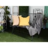 Traditional Outdoor Patio Bench - Black - Olivia & May -Garden & Outdoors GUEST 26a3e0a1 6604 46c8 97ef 80ed892890d3