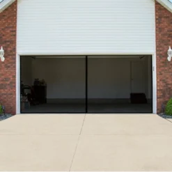 Nature Spring Magnetic 2-Car Garage Door Screen - Black