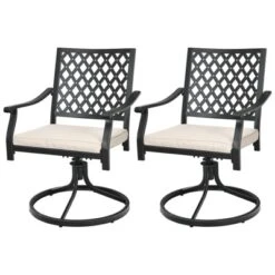 Tangkula 2/4 PCS Patio Swivel Dining Chairs Kitchen Garden Metal Armchairs W/Cushions 14 Tangkula 2/4 PCS Patio Swivel Dining Chairs Kitchen Garden Metal Armchairs W/Cushions -Garden & Outdoors GUEST 2b9dd3b9 de4d 4c9c bbcb bea1bd9b6379