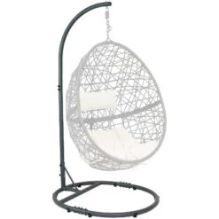 Sunnydaze Decor Sunnydaze Durable Indoor/Outdoor Powder-Coated Steel Egg Chair Stand With Extra-Wide Round Base - 76" H - Black 13 Sunnydaze Decor Sunnydaze Durable Indoor/Outdoor Powder-Coated Steel Egg Chair Stand With Extra-Wide Round Base - 76" H - Black -Garden & Outdoors GUEST 2ba8821f 588c 4011 b868 08b176ff1937