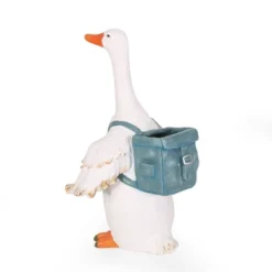Christopher Knight Home 17" Wide Forgey Concrete Outdoor Novelty Goose Planter White/Blue -Garden & Outdoors GUEST 2c4bc378 2f8b 4387 93bf 865698960ed5