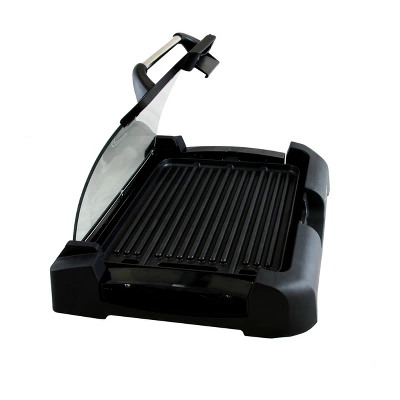 MegaChef Reversible Indoor Grill And Griddle With Removable Glass Lid 3 MegaChef Reversible Indoor Grill And Griddle With Removable Glass Lid