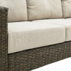 Rockport Outdoor Wicker High Back Sofa - Oatmeal/Light Brown - Crosley 21 Rockport Outdoor Wicker High Back Sofa - Oatmeal/Light Brown - Crosley -Garden & Outdoors GUEST 3063e042 a16b 4639 a987 69601c3e9aa8