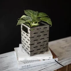 Flower Tin Galvanized Metal Planter - Foreside Home & Garden -Garden & Outdoors GUEST 32267878 ea81 4778 a8bc 5c1a07636afc