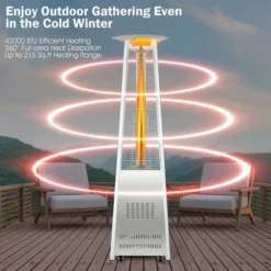 Costway 42,000 BTU Stainless Steel Pyramid Patio Heater Glass Tube Flame W/ Wheels 19 Costway 42,000 BTU Stainless Steel Pyramid Patio Heater Glass Tube Flame W/ Wheels -Garden & Outdoors GUEST 3488868e c864 49e9 8100 c7b78bc433d4