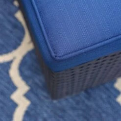 6pc Outdoor Rattan Wicker Sectional Sofa Set - Blue - Captiva Designs -Garden & Outdoors GUEST 34bc29f3 95d7 464a a3dc 28dc47f27dc2