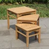 3pc Sherwood Teak Nesting Table - Light Brown - Cambridge Casual -Garden & Outdoors GUEST 35a41dba 7b7b 4b5f 9b79 1cc7a5ef5f80