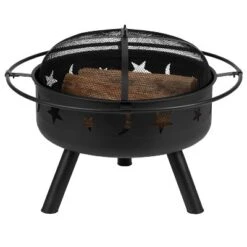Flash Furniture 29" Round Wood Burning Firepit With Mesh Spark Screen 14 Flash Furniture 29" Round Wood Burning Firepit With Mesh Spark Screen -Garden & Outdoors GUEST 35fa8da9 5a2e 44c6 a09a 0e47d4e8fbe4