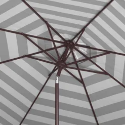 10.8' Round Vienna Umbrella Gray/White - Safavieh 8 10.8' Round Vienna Umbrella Gray/White - Safavieh -Garden & Outdoors GUEST 38121c4f 39db 45f9 acb0 c0795b738cef